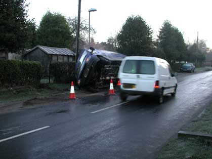 Accident on Rufford Lane.